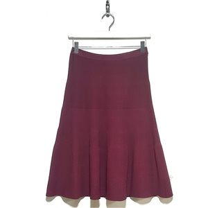 Kerisma Women’s Heavyweight Maroon Stretch A Line Skirt Small